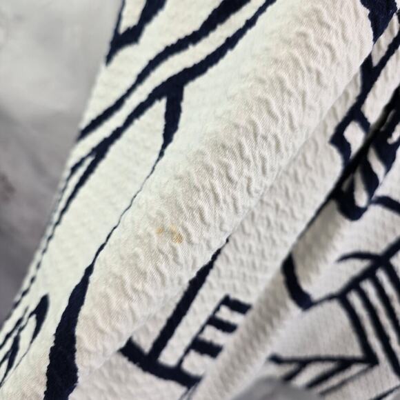 Anthropologie Dress Womens 2 P Navy White HD In Paris Ardmore Geometric - Picture 10 of 11